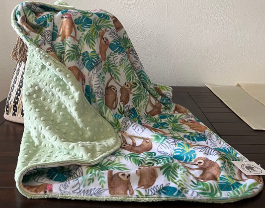 Hyber-Native Little Sloth Receiving Blanket